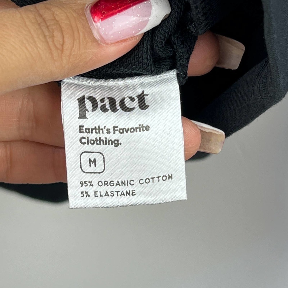 Pact Peek A Boo Crew Sweatshirt Black Open Back Womens Size: M - Picture 8 of 9